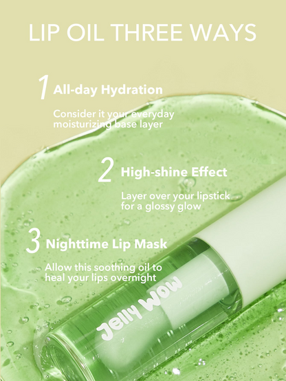 SHEGLAM Jelly Wow Hydrating Lip Oil-Mali-Green Apple Envy