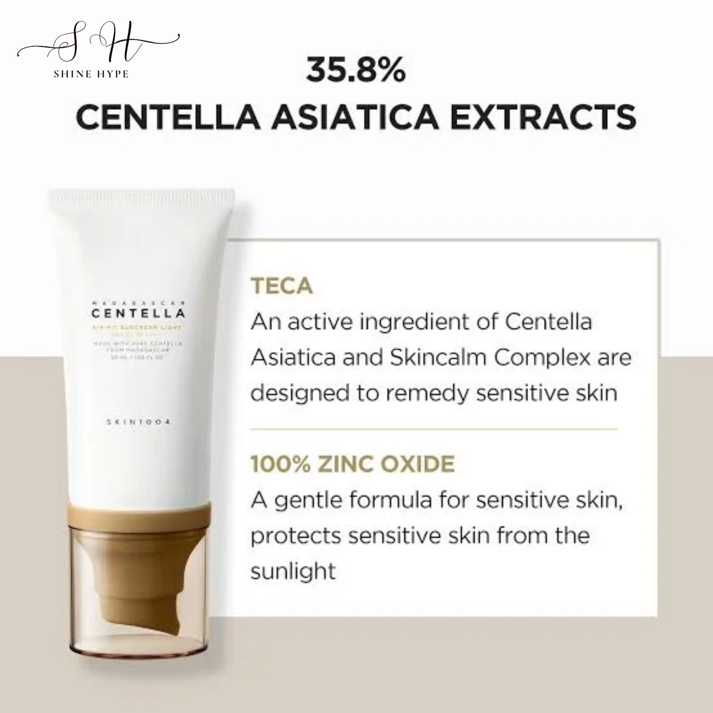 Centella SKIN1004 Madagascar Air-Fit Sunscreen Light SPF30 Korea