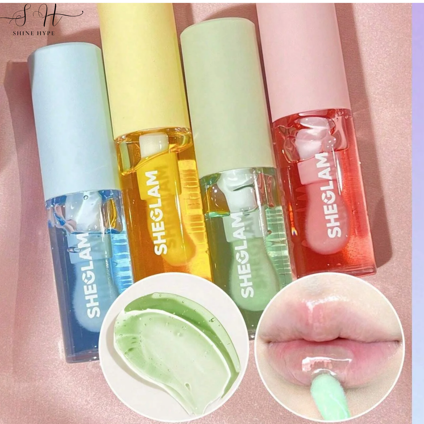 SHEGLAM Jelly Wow Hydrating Lip Oil-Mali-Green Apple Envy